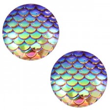 Basic cabochon 20mm mermaid Champagne holographic